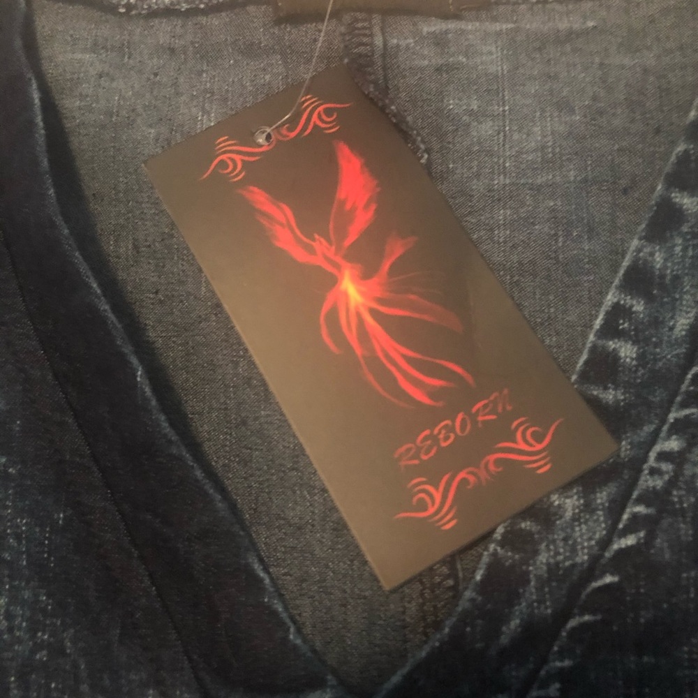 Reborn Denim Stretch Shortsleeve Tunic